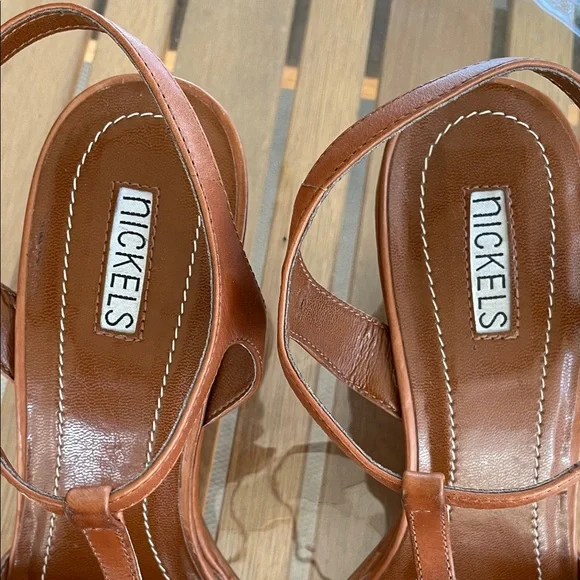 Nickels Women's Brown Leather Sandals - Picture 4 of 10